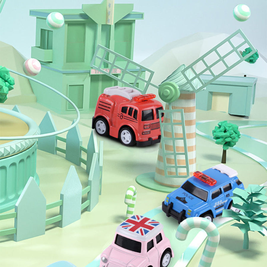 12pcs City Cars and Trucks Toy Vehicles Set Friction Powered Realistic Designs