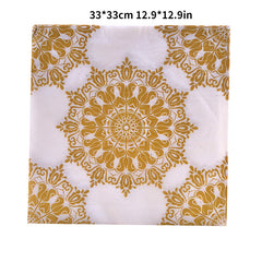 20 Golden Napkin Placemats for Hotel Banquets & Parties