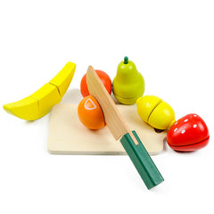 Kids' Deluxe Play Kitchen Set with Cutting Play Food Pretend Fruits & Vegetables