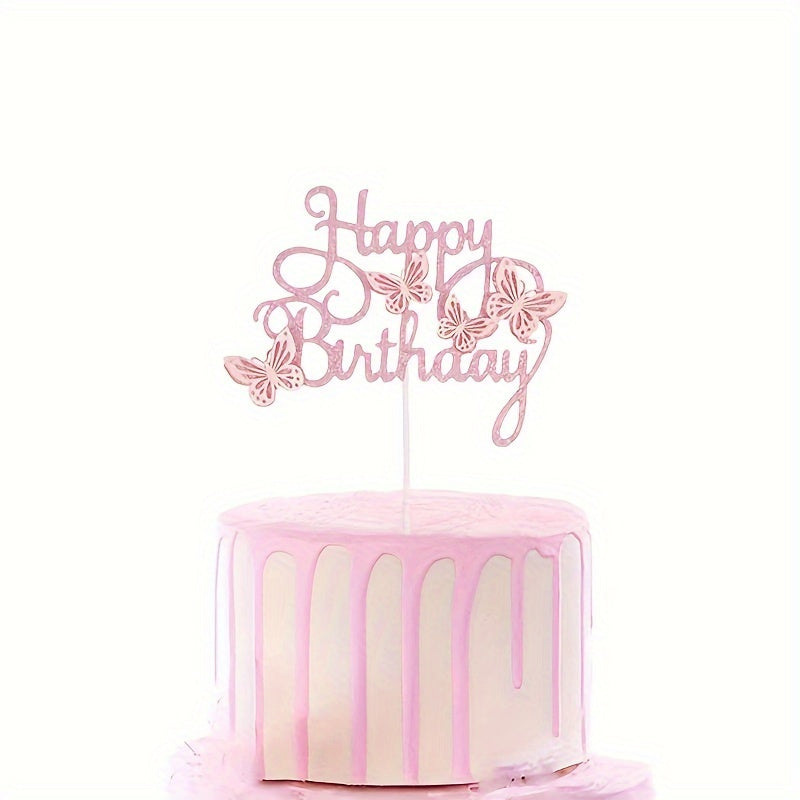 3D Butterfly Cake Topper Set for DIY Birthday & Wedding Cupcakes