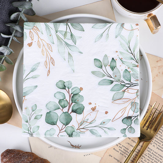 20pcs Plant Style Colorful Tissue Paper Napkins for Parties Festivals