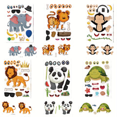 Zoo Animal DIY Stickers Set - Cartoon Puzzle Decoration
