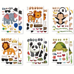 Zoo Animal DIY Stickers Set - Cartoon Puzzle Decoration