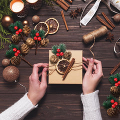 10pcs Mini Pine Needles Christmas Tree with Flowers and Bran