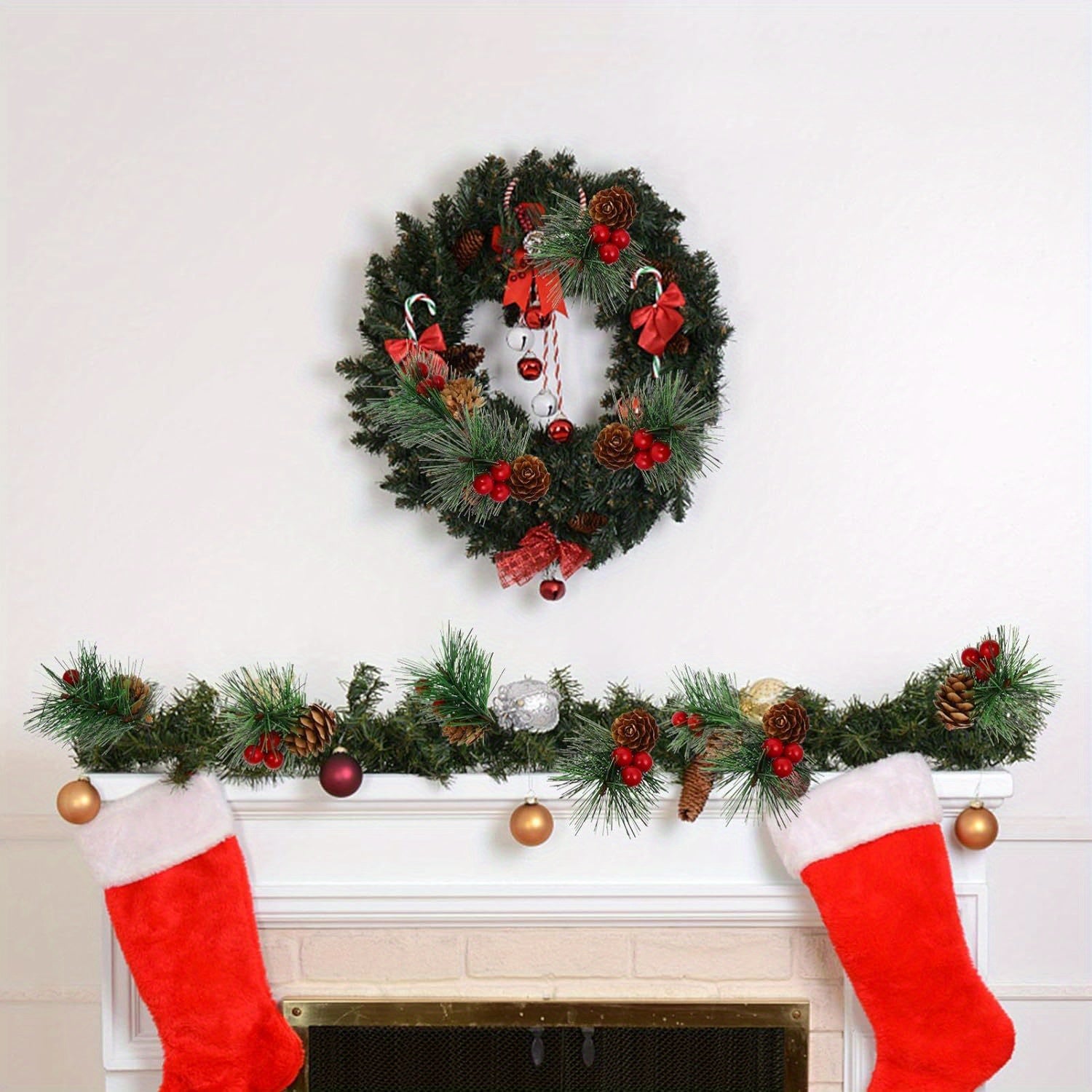 10pcs Mini Pine Needles Christmas Tree with Flowers and Bran