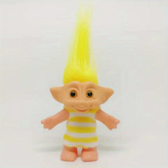1pc 3.93in PVC Retro Troll Doll Nostalgia Doll Long Hair Magic Hair Toy