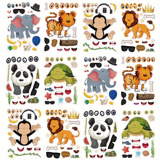 Whimsical Animal Stickers for DIY Decoration Arts & Crafts