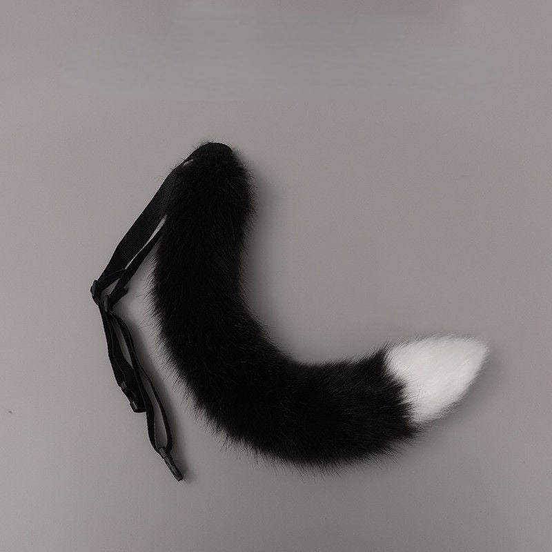 Faux Fur Fluffy Fox Tail Prop Soft Warm Accessory Halloween Carnival Cosplay