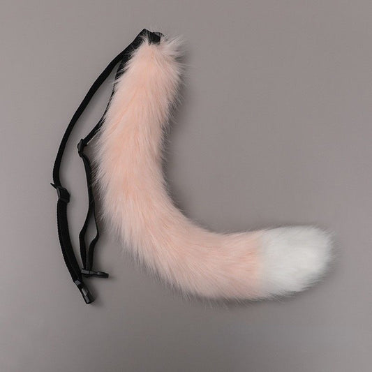 Faux Fur Fluffy Fox Tail Prop Soft Warm Accessory Halloween Carnival Cosplay