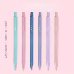 6pcs Morandi Solid Activity Pencil Press Pencil With Eraser