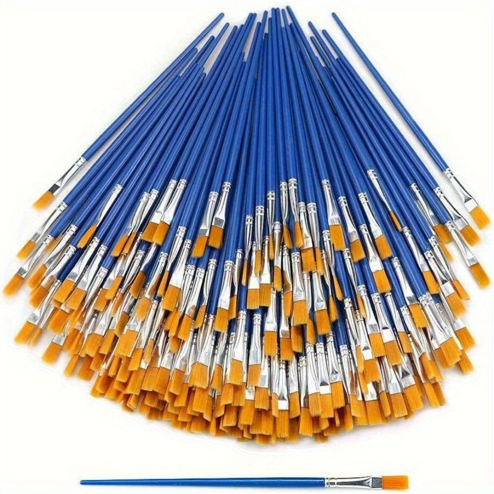 20pcs High Nylon Flat Paint Brushes Set for Watercolor and Artist Painting