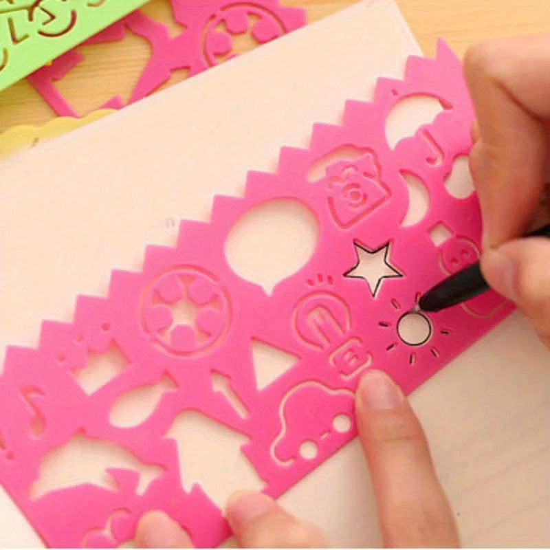 4pcs Drawing Toys Painting Template Boards Ruler Art Craft Learning