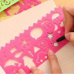 4pcs Drawing Toys Painting Template Boards Ruler Art Craft Learning