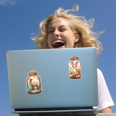 52pcs Unique Bottle Pattern Stickers Vinyl Waterproof Sticke