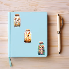 52pcs Unique Bottle Pattern Stickers Vinyl Waterproof Sticke