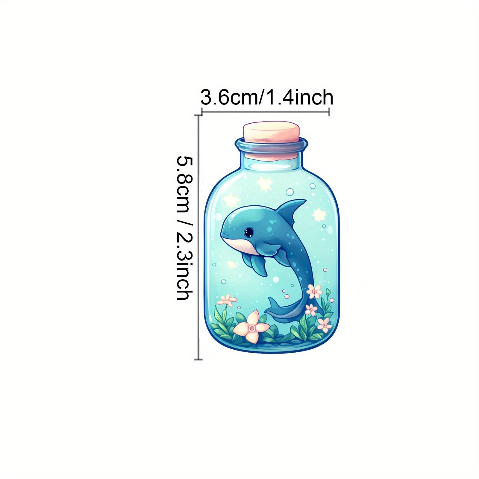 52pcs Unique Bottle Pattern Stickers Vinyl Waterproof Sticke