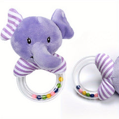 Animal Plush Handheld Tambourine Rattle And Bed Bell