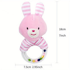 Animal Plush Handheld Tambourine Rattle And Bed Bell