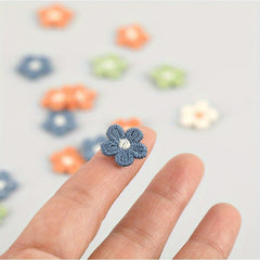 20pcs Mini Five Petals Flower Embroidery Stickers for Clothing