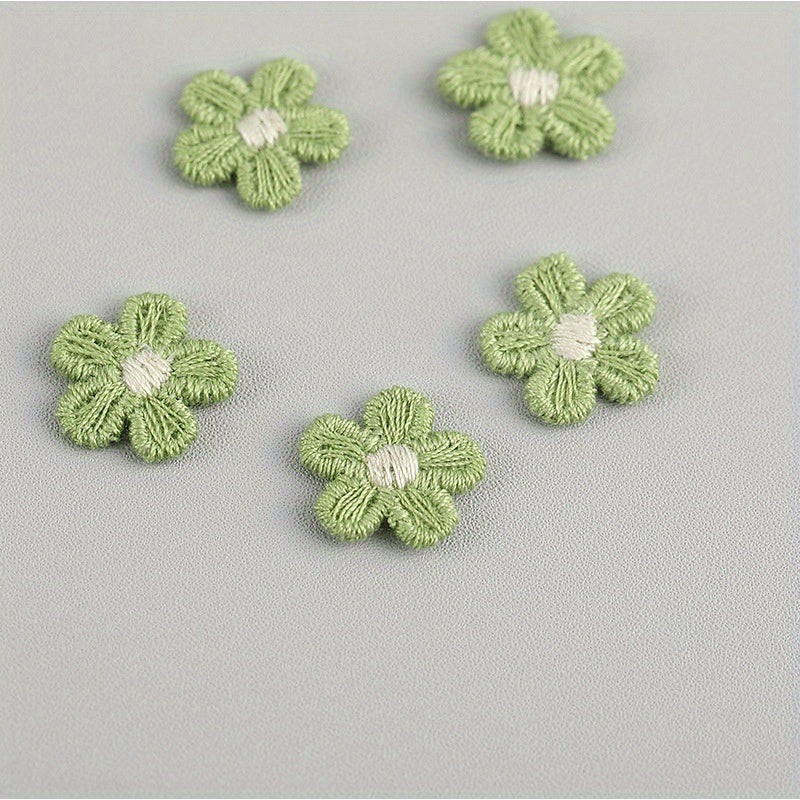 20pcs Mini Five Petals Flower Embroidery Stickers for Clothing