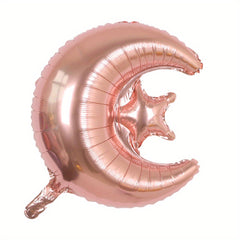 Moon & Star Aluminum Balloon Rose Gold Birthday Party Decoration 60-96cm