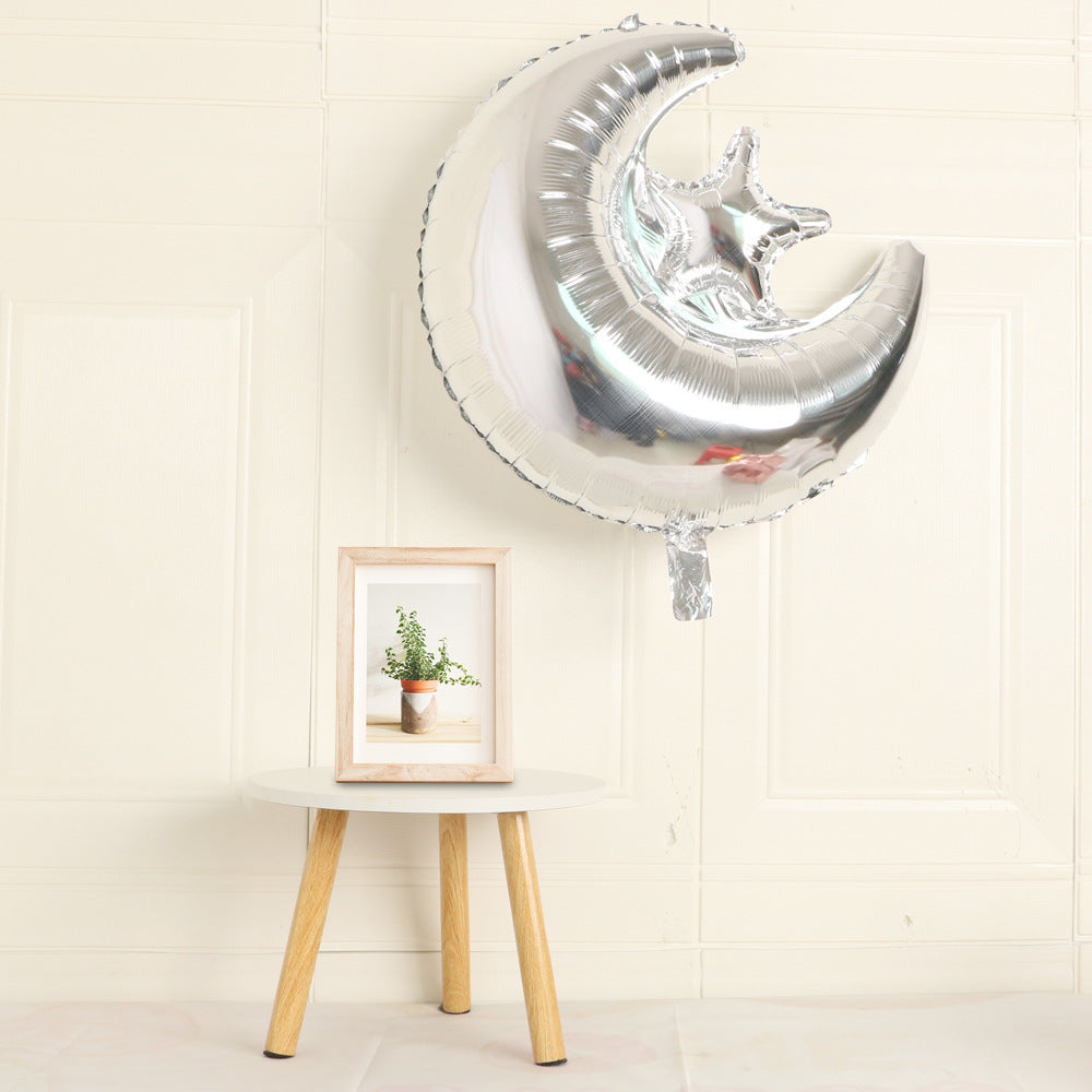 Moon & Star Aluminum Balloon Rose Gold Birthday Party Decoration 60-96cm