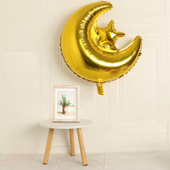 Moon & Star Aluminum Balloon Rose Gold Birthday Party Decoration 60-96cm