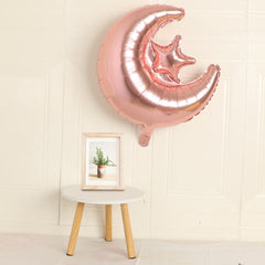 Moon & Star Aluminum Balloon Rose Gold Birthday Party Decoration 60-96cm