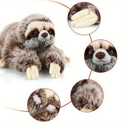 Realistic Three Toed Sloth Plush Animal Soft Plush Sloth Birthday Gift Plush
