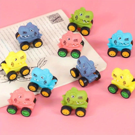 10 Mini Dinosaur Pull Back Car Toys for Party Favors Pinata Fillers