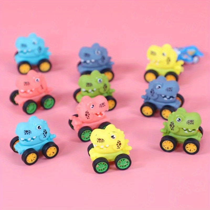 10 Mini Dinosaur Pull Back Car Toys for Party Favors Pinata Fillers