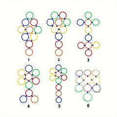 10pcs Agility Ring Set Multicolored Games for Balance & Coordination