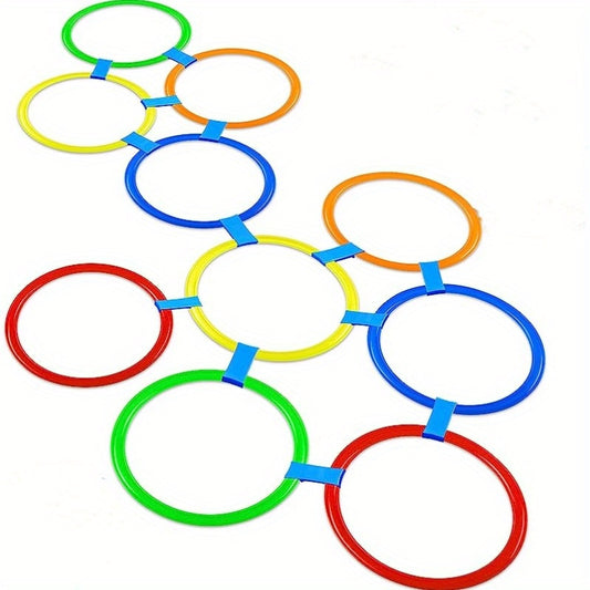 10pcs Agility Ring Set Multicolored Games for Balance & Coordination