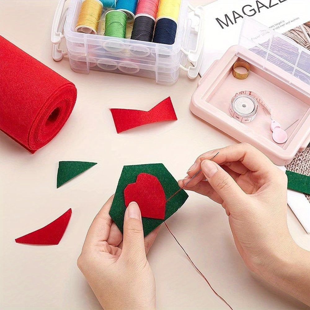 Red Felt Fabric Sheet Nonwoven Roll 118x15 75 Inch DIY Craft Sewing 0 9mm Thick