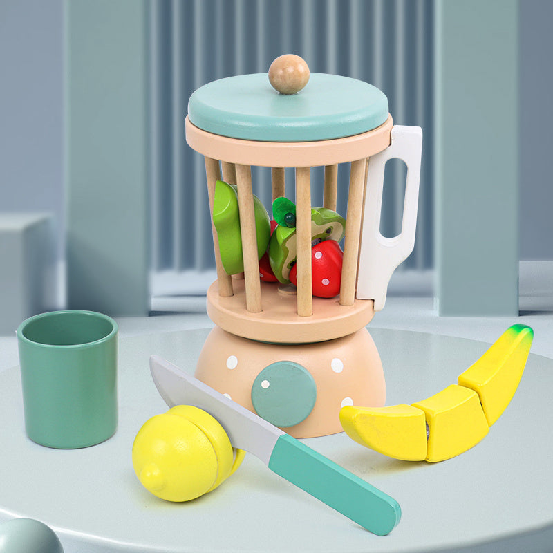 Wooden Felt Cut Fruit Juicer Toy Set for Kids