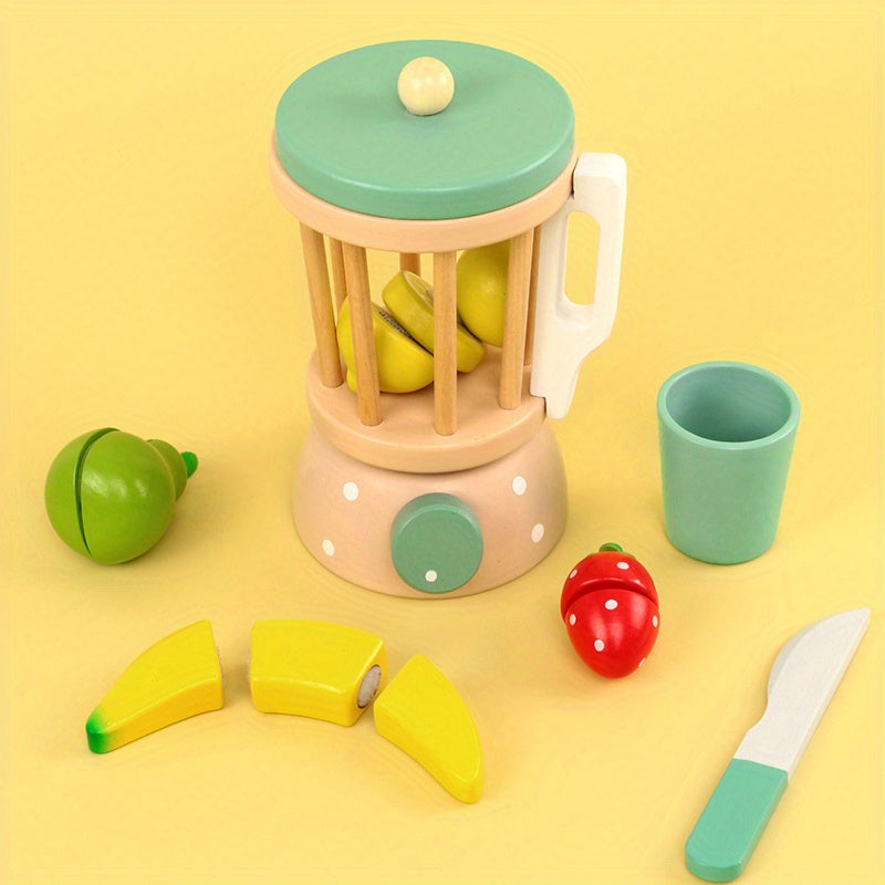 Wooden Felt Cut Fruit Juicer Toy Set for Kids