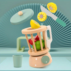 Wooden Felt Cut Fruit Juicer Toy Set for Kids