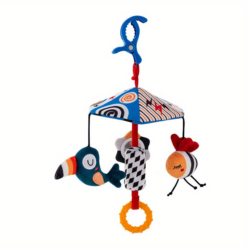 Plush Umbrella Wind Chime Bed Bell Stroller Pendant Comfort Toy