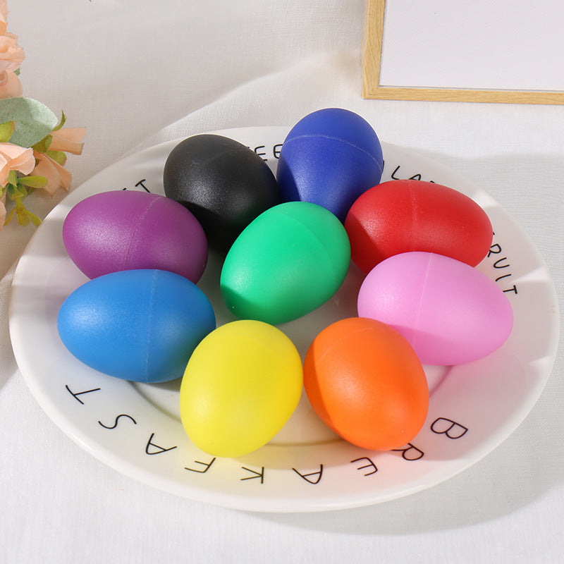 Colorful Plastic Sand Egg Shaker Musical Toy for Youngsters Random Selection