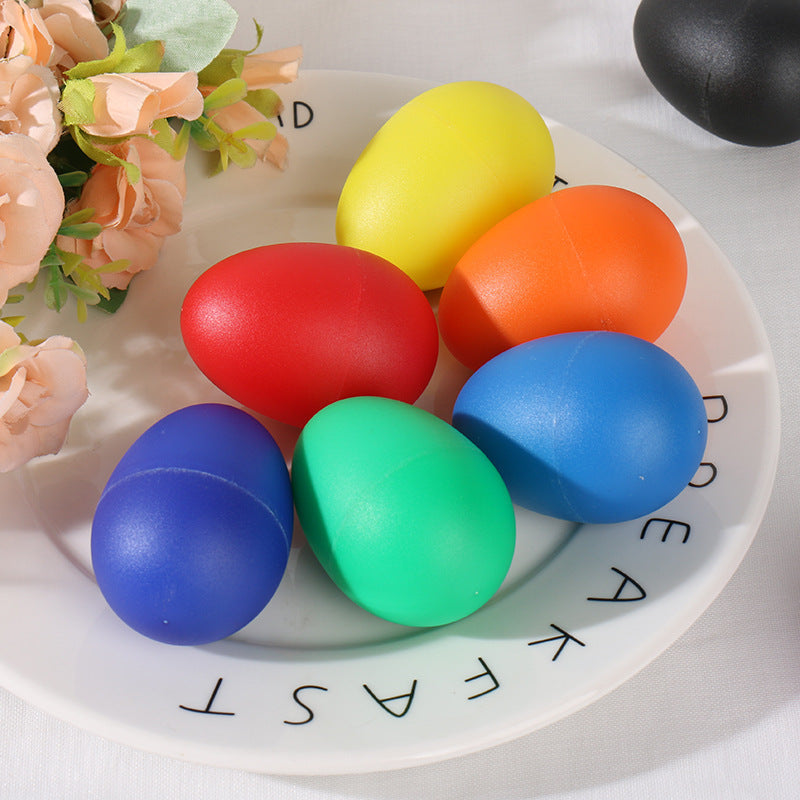 Colorful Plastic Sand Egg Shaker Musical Toy for Youngsters Random Selection