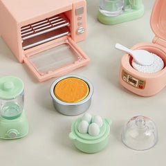 Dollhouse Kitchen Set - Microwave & Rice Cooker - Play House Toy