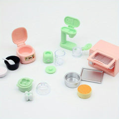 Dollhouse Kitchen Set - Microwave & Rice Cooker - Play House Toy