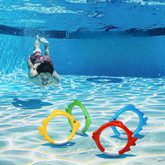 4pcs Diving Ring Sets for Pool Play Swimming Training