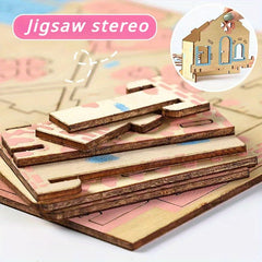 Wooden Puzzle 3D Assembling Model Toys