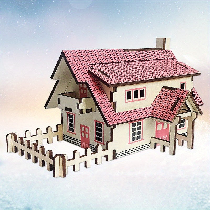 Wooden Puzzle 3D Assembling Model Toys