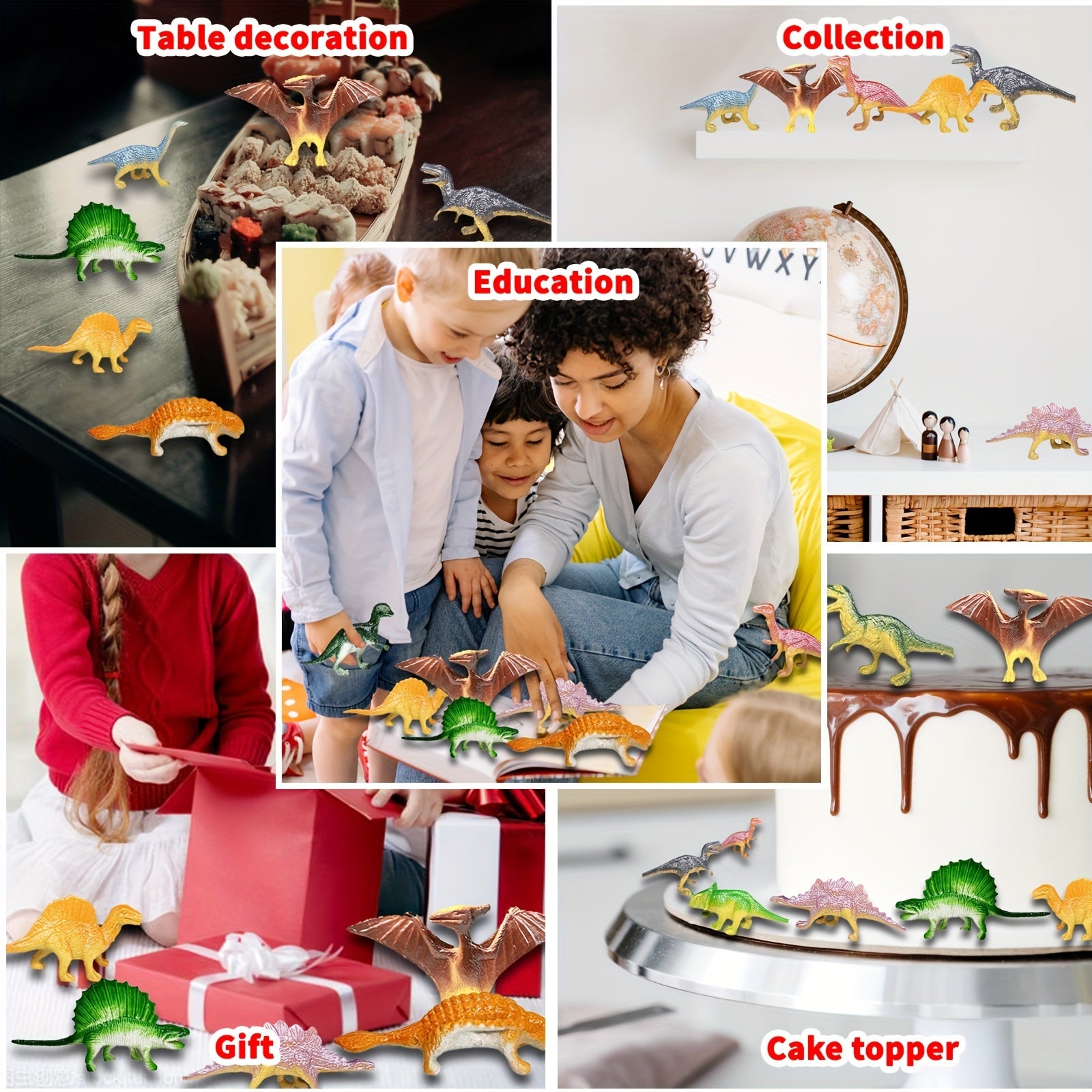 16pcs Dinosaur Model Set Educational Toy For Fun Gift