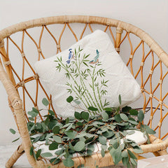 Bamboo Themed PET Hollow Out Drawing Stencil Set with Art Brush