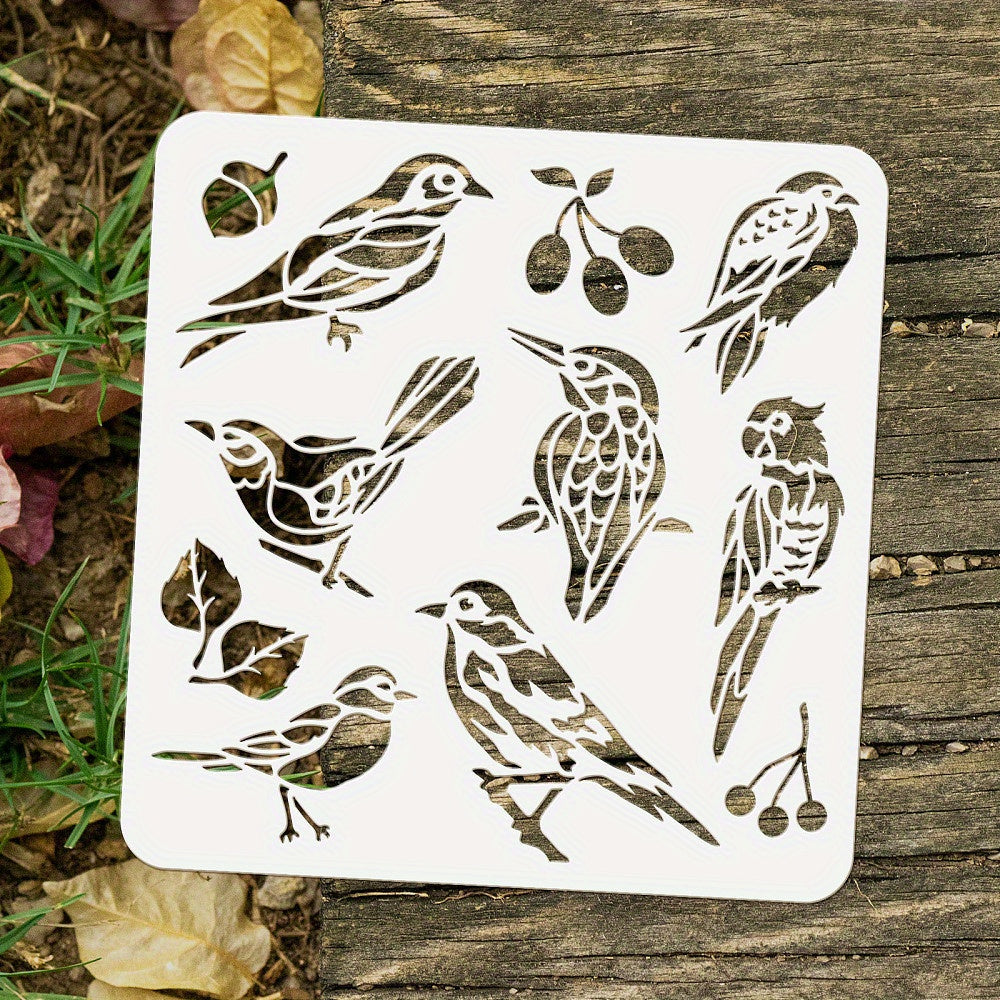 1Pc Reusable Bird Stencil Set 29x29 for Painting