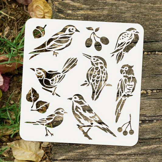 1Pc Reusable Bird Stencil Set 29x29 for Painting