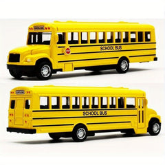 1:64 Diecast School Bus Toy Car Inertia Model Pull Back Kids Educational Gift